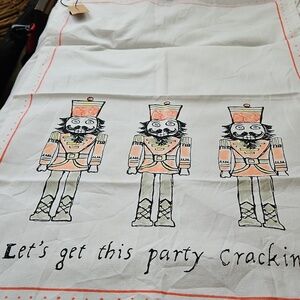 Let's Get This Party Cracking Cotton Tea Towel By Creative Co-Op